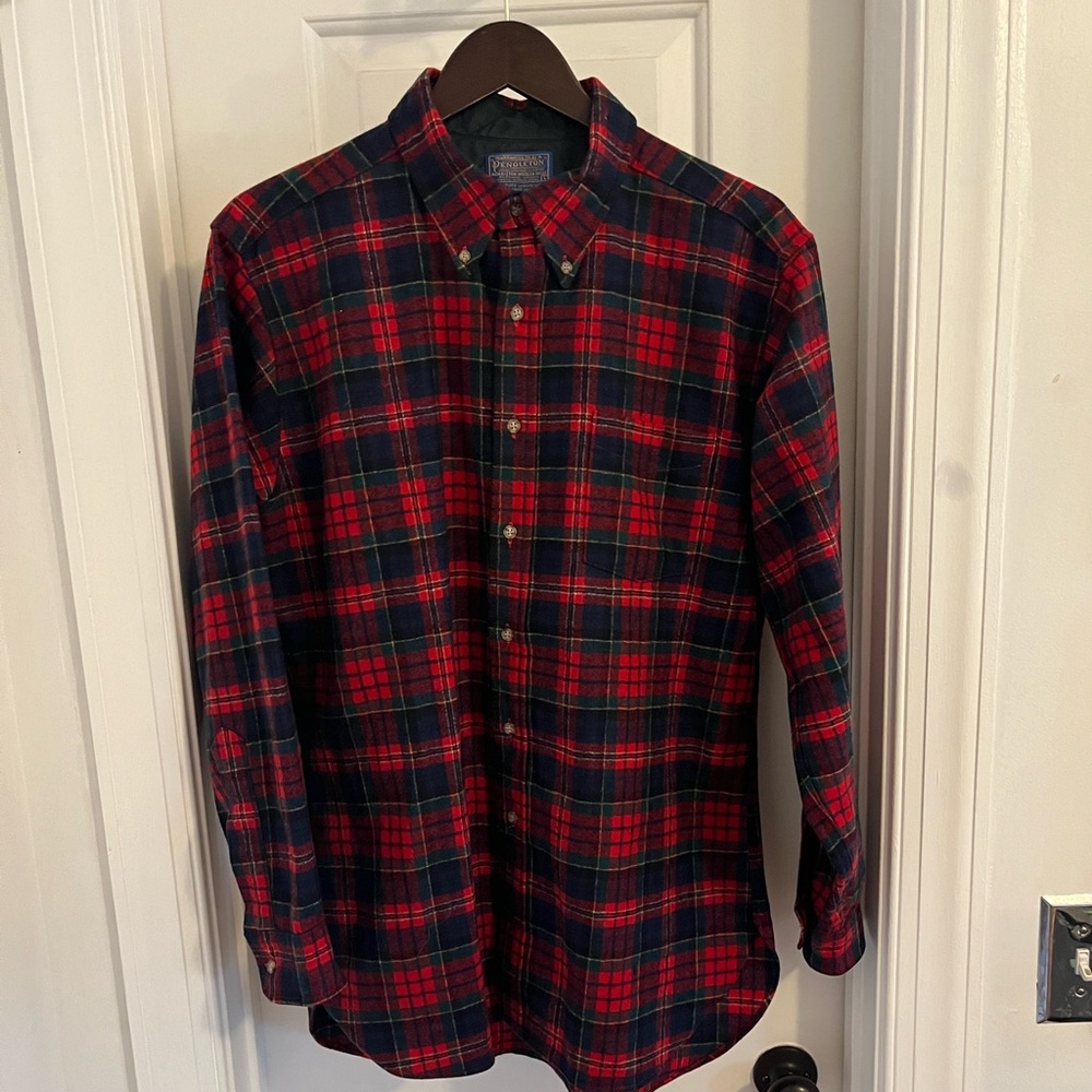 Vintage Pendleton MacPherson Red Tartan‎ Wool Shirt